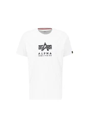 Alpha Industries T-Shirt Grunge Logo Weiß/Rot