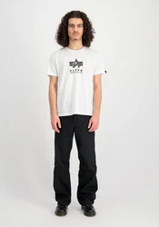 Alpha Industries T-Shirt Grunge Logo Weiß/Rot
