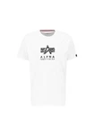 Alpha Industries T-Shirt Grunge Logo Weiß/Rot