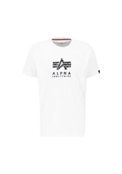 Alpha Industries T-Shirt Grunge Logo Weiß/Rot