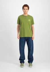 Alpha Industries T-Shirt Doted SL T-Shirt Dunkelgrün/Neonfarben/Grün