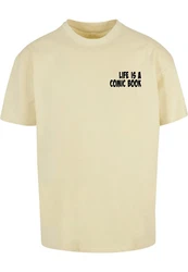 Merchcode T-Shirt Herren Book Comic Heavy Oversized Tee Khaki/Beige