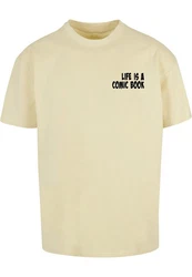 Merchcode T-Shirt Herren Book Comic Heavy Oversized Tee Khaki/Beige