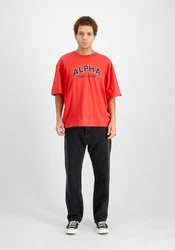 Alpha Industries T-Shirt College T Rot/Orange