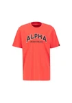 Alpha Industries T-Shirt College T Rot/Orange