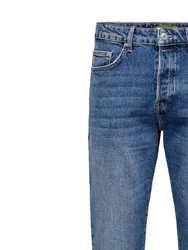 ONLY & SONS Regular-fit Jeans Regular Fit Denim Jeans Hose 5-Pocket Style (7119) Blau