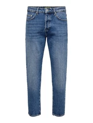 ONLY & SONS Regular-fit Jeans Regular Fit Denim Jeans Hose 5-Pocket Style (7119) Blau