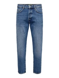 ONLY & SONS Regular-fit Jeans Regular Fit Denim Jeans Hose 5-Pocket Style (7119) Blau