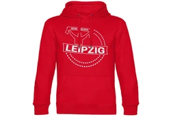 multifanshop Kapuzensweatshirt Leipzig - Meine Fankurve Rot/Dunkelrot