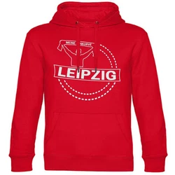 multifanshop Kapuzensweatshirt Leipzig - Meine Fankurve Rot/Dunkelrot
