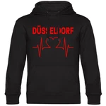 multifanshop Kapuzensweatshirt Düsseldorf Herzschlag Schwarz