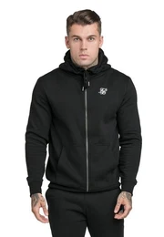 Sweater Zipper Herren CORE ZIP FUNNEL NECK HOODIE SS-18907 Black