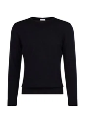 seidensticker Strickpullover Rundhals Schwarz/Dunkelblau
