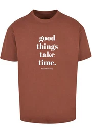 T-Shirt Herren Good Things Take Time Heavy Oversize Tee (1-tlg)
