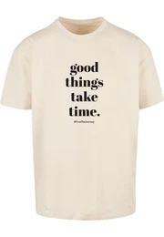 T-Shirt Herren Good Things Take Time Heavy Oversize Tee (1-tlg)