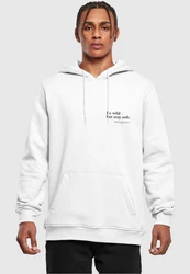 Merchcode Kapuzensweatshirt Herren Happines Hoody Creme/Weiß