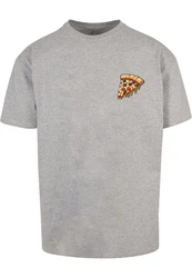 Merchcode T-Shirt Herren Pizza Comic Tee Grau/Hellgrau