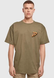 Merchcode T-Shirt Herren Pizza Comic Tee Dunkelgrün/Khaki