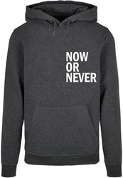 Merchcode Kapuzensweatshirt Now Or Never Basic Hoody Silber/Dunkelgrau/Grau/Braun/Grün