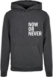 Merchcode Kapuzensweatshirt Now Or Never Basic Hoody Silber/Dunkelgrau/Grau/Braun/Grün