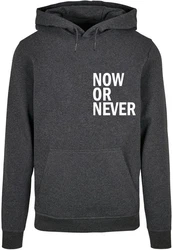Merchcode Kapuzensweatshirt Now Or Never Basic Hoody Silber/Dunkelgrau/Grau/Braun/Grün
