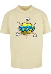Merchcode T-Shirt Herren POOF Comic Heavy Oversized Tee Beige/Braun