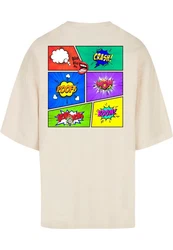 Merchcode T-Shirt Book Comic Huge Tee Khaki/Beige/Weiß