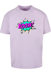 Merchcode Herren BOOM Comic Tee Lila/Rosa