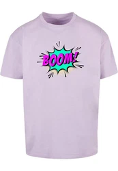 Merchcode Herren BOOM Comic Tee Lila/Rosa