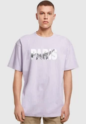 Merchcode Paris Eiffel Tower Heavy Oversize Tee Lila
