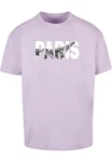 Merchcode Paris Eiffel Tower Heavy Oversize Tee Lila