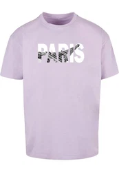 Merchcode Paris Eiffel Tower Heavy Oversize Tee Lila