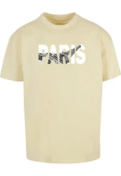 Merchcode Paris Eiffel Tower Heavy Oversize Tee Grün/Gelb/Gold/Khaki
