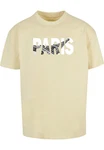 Merchcode Paris Eiffel Tower Heavy Oversize Tee Grün/Gelb/Gold/Khaki
