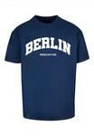 Merchcode T-Shirt Berlin Wording - Heavy Oversize Tee Dunkelblau/Blau