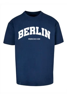Merchcode T-Shirt Berlin Wording - Heavy Oversize Tee Dunkelblau/Blau Merchcode T-Shirt Berlin Wording - Heavy Oversize Tee Dunkelblau/Blau