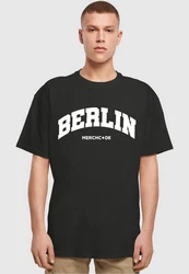 Merchcode T-Shirt Berlin Wording - Heavy Oversize Tee Schwarz