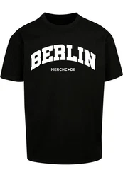 Merchcode T-Shirt Berlin Wording - Heavy Oversize Tee Schwarz