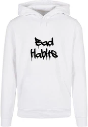 Merchcode Kapuzensweatshirt Merchcode Herren Bad Habits Basic Hoody Weiß
