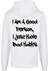 Merchcode Kapuzensweatshirt Merchcode Herren Bad Habits Basic Hoody Weiß