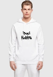 Merchcode Kapuzensweatshirt Merchcode Herren Bad Habits Basic Hoody Weiß