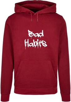 Merchcode Kapuzensweatshirt Merchcode Herren Bad Habits Basic Hoody Dunkelrot/Rot Merchcode Kapuzensweatshirt Merchcode Herren Bad Habits Basic Hoody Dunkelrot/Rot
