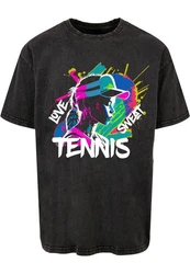 Merchcode T-Shirt Tennis Love Sweat Acid Washed