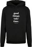 Merchcode Kapuzensweatshirt Good Things Take Time Basic Hoody (1-tlg) Schwarz/Gelb