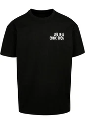 Merchcode T-Shirt Herren Book Comic Heavy Oversized Tee Schwarz
