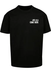 Merchcode T-Shirt Herren Book Comic Heavy Oversized Tee Schwarz