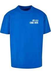 Merchcode T-Shirt Herren Book Comic Heavy Oversized Tee Blau/Hellblau/Dunkelblau