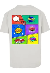 Merchcode T-Shirt Herren Book Comic Heavy Oversized Tee Grau/Khaki/Weiß