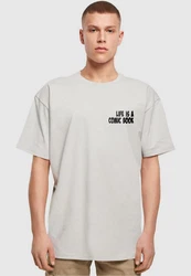 Merchcode T-Shirt Herren Book Comic Heavy Oversized Tee Grau/Khaki/Weiß
