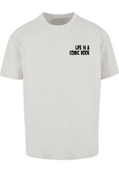 Merchcode T-Shirt Herren Book Comic Heavy Oversized Tee Grau/Khaki/Weiß
